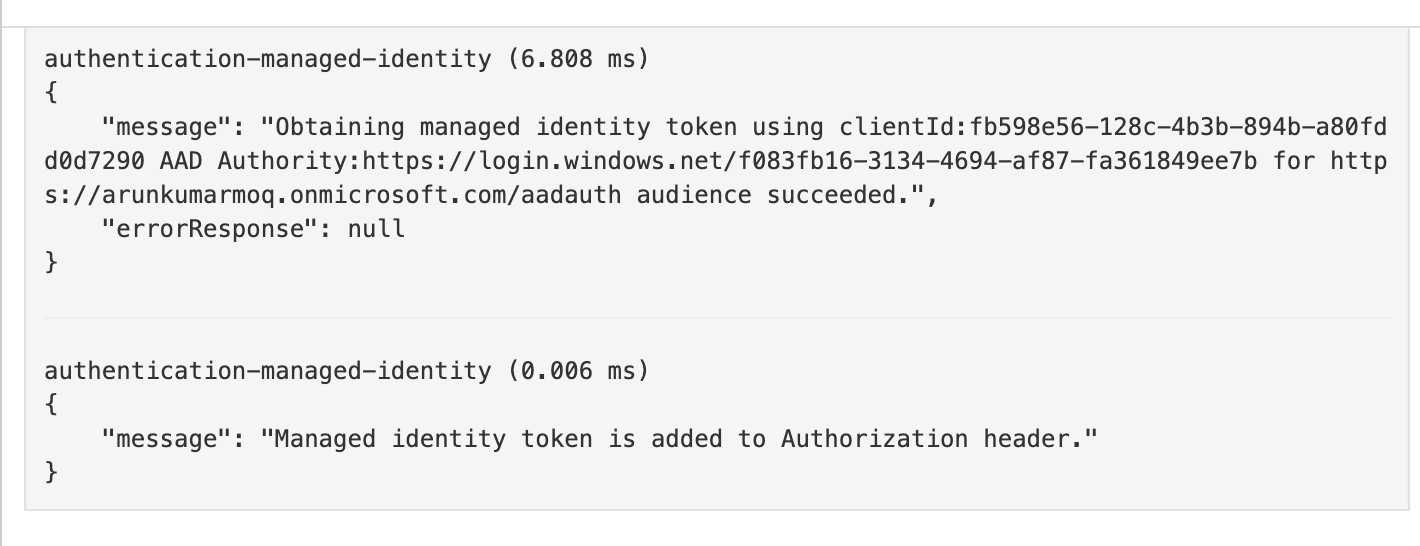 Azure AD token call