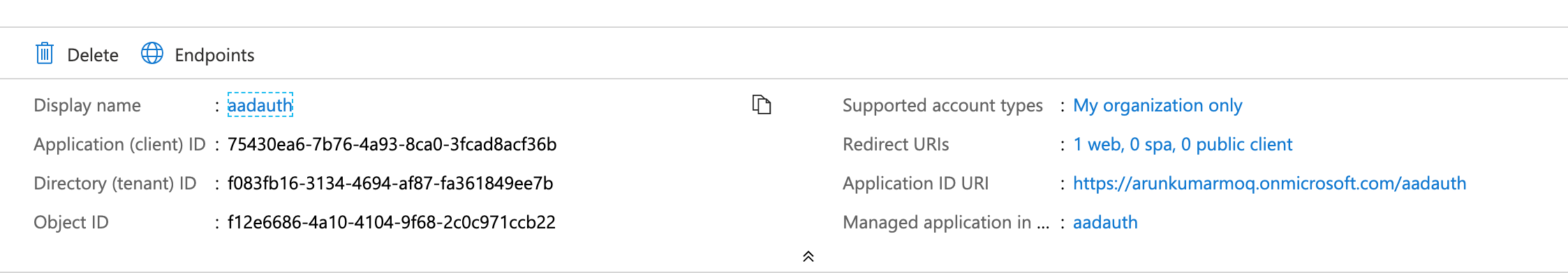 Azure AD Registration